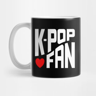 K-Pop Fan on curve with heart, for KPop fans everywhere Mug